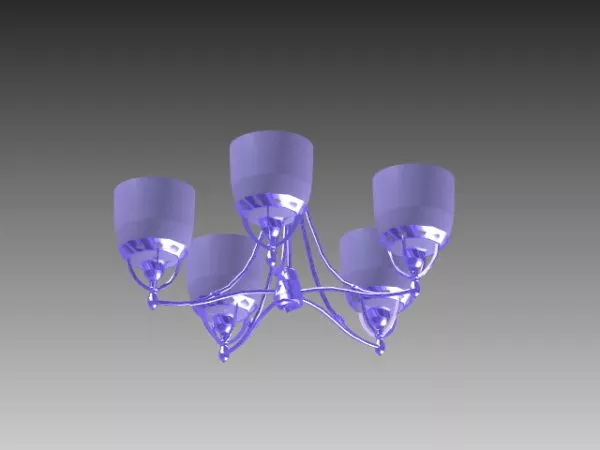 Blue Crystal Home Pendant Light 3d model Blue Crystal Home Pendant Light 3d model