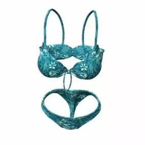 Women Floral Bra And Panties 3d model
