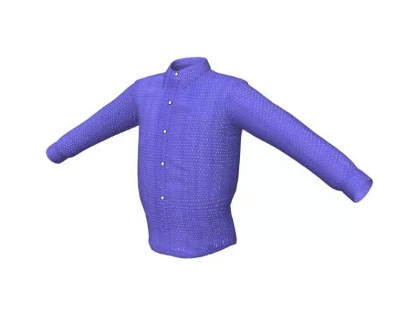 Blue Shirt Men Fashion 3d model Blue Shirt Men Fashion 3d model
