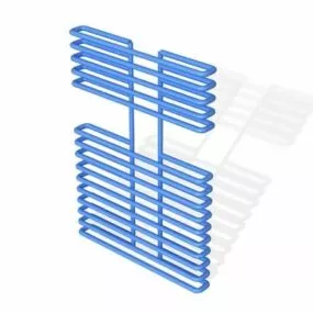Blue Towel Warmer Home Radiator 3d model