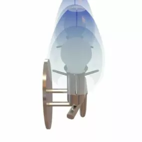 Blue Shade Wall Sconces 3d model