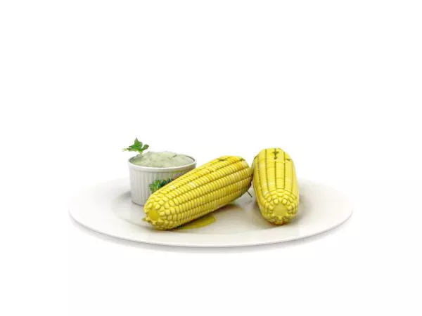 Food Boiled Corn With Butter 3d model Food Boiled Corn With Butter 3d model