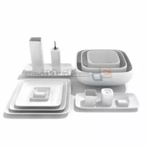 Chinese Ceramic Dinnerware Sets 3d model