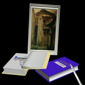 Books Photo Frames 3d model