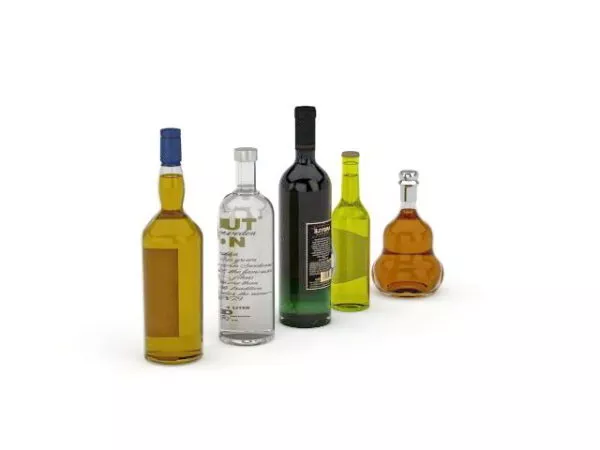 Bottles Of Liquor Vodka Whiskey 3d model Bottles Of Liquor Vodka Whiskey 3d model