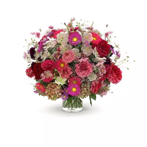 Glass Vase Of Flowers Bouquet 3d model Glass Vase Of Flowers Bouquet 3d model