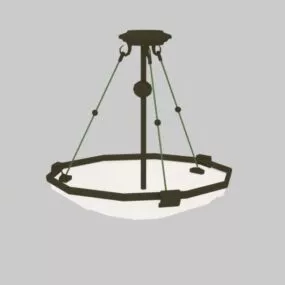 Bowl Shape Antique Pendant Light 3d model