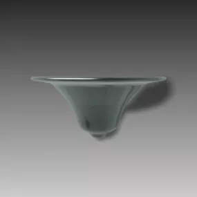 Bowl Shape Home Glass Wall Lamp 3d model