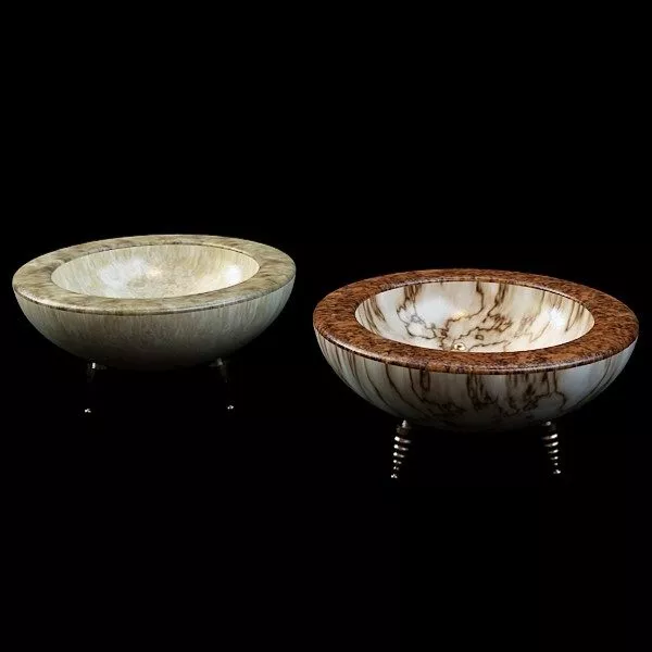 Bowl Style Marble Vases 3d model Bowl Style Marble Vases 3d model