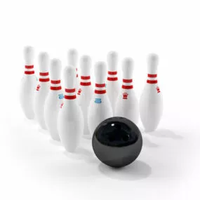 Sport Bowling Pin Set 3d model