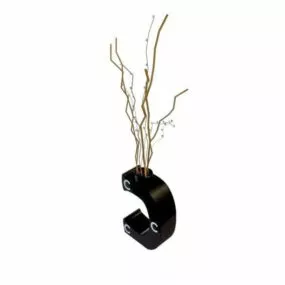 Home Decoration Branches In Vase 3d model