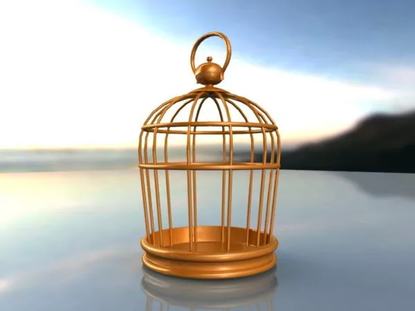 Brass Bird Cage 3d model Brass Bird Cage 3d model