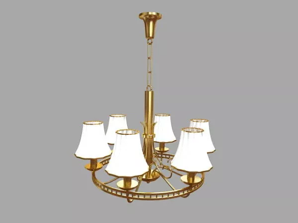 Living Room Brass Contemporary Chandelier 3d model Living Room Brass Contemporary Chandelier 3d model