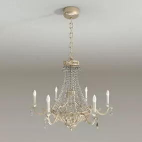 Brass Material French Chandelier 3d model