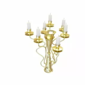 Brass Candelabras Chandelier 3d model