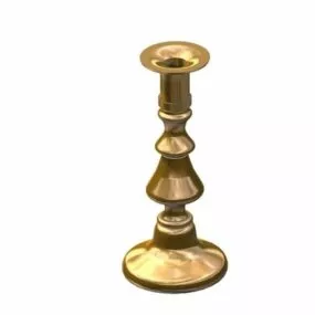 Brass Antique Candle Holder 3d model