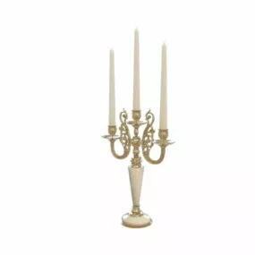 Brass Candle Tree Home Decor 3d model
