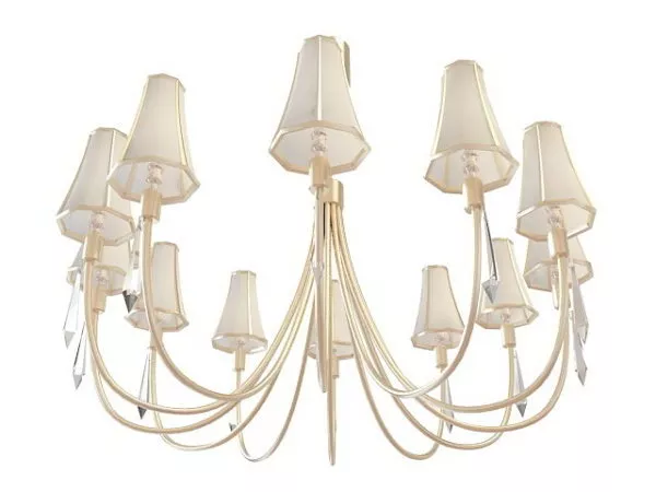 Brass Chandelier Vintage Style Design 3d model Brass Chandelier Vintage Style Design 3d model