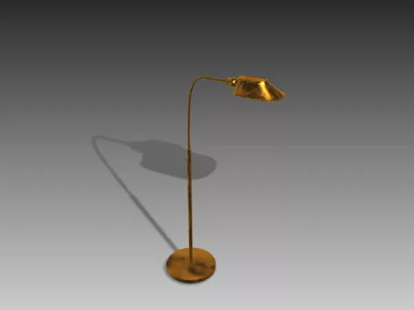Lighting Old Brass Desk Lamp 3d model Lighting Old Brass Desk Lamp 3d model