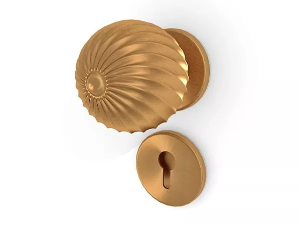 Modern Brass Door Knob 3d model Modern Brass Door Knob 3d model