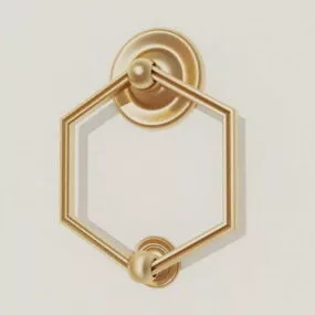 Classic Brass Door Knocker 3d model