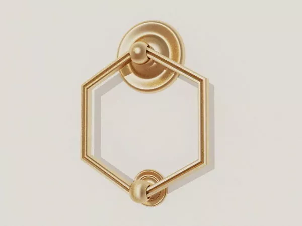 Classic Brass Door Knocker 3d model Classic Brass Door Knocker 3d model