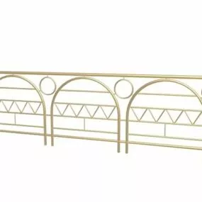 Brass Handrail Railing 3d model