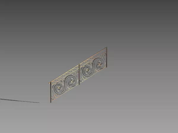 Steel Forging Railing 3d model