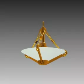 Hotel Brass Hanging Lamp 3d model