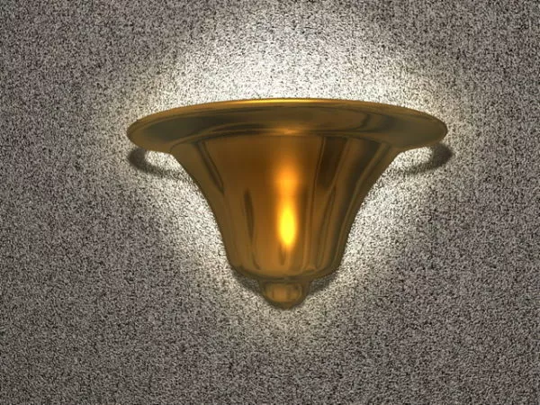 Sconce Lamp Multiple Disc Shade 3d model