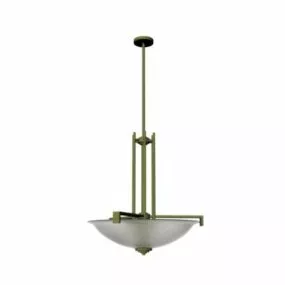Hotel Pendant Lamp Brass Material 3d model