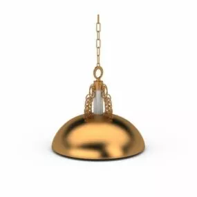 Brass Shade Pendant Lighting 3d model