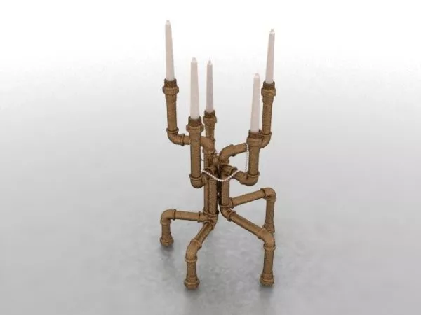 Candlestick Coral Shape 3d model