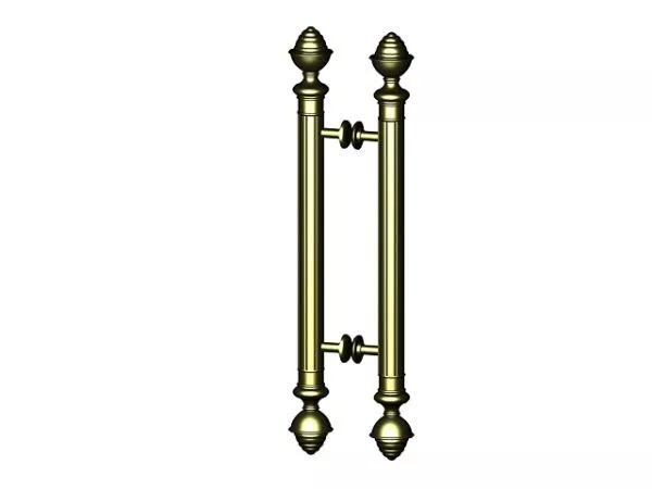 Old Brass Pull Door Handles 3d model Old Brass Pull Door Handles 3d model