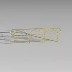 Building Brass Railings Handrail 3d model