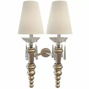 Antique Brass Hotel Wall Lamp 3d model