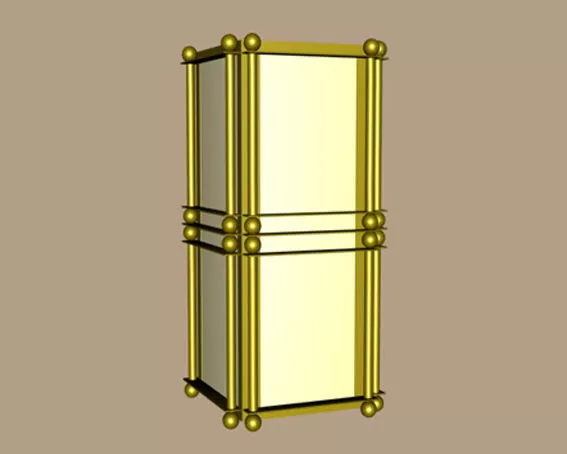 Steel Case Wall Sconce Lamp 3d model