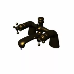 Bathroom Brass Water Tap 3d model