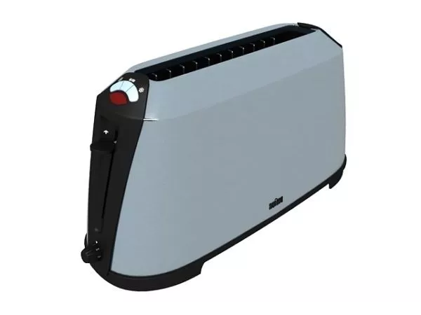 Kitchen Toaster With Slices Of Bread 3d model