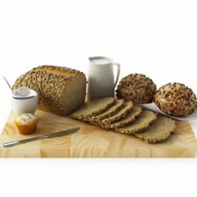 Bread Breakfast Food Set 3d model