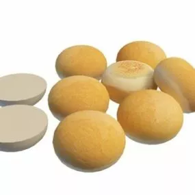 Food Bread Rolls 3d model