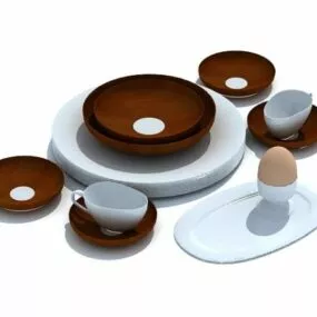 Kitchen Breakfast Dinnerware Set 3d model