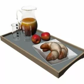 Breakfast Food Set 3d model