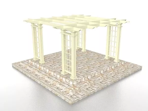 Modern Pergola Structure 3d model