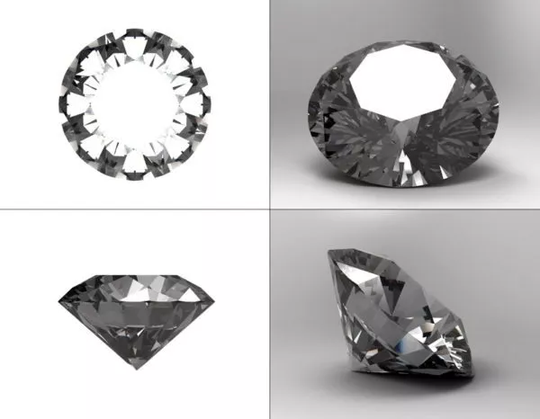 Beautiful Diamonds Set 3d model