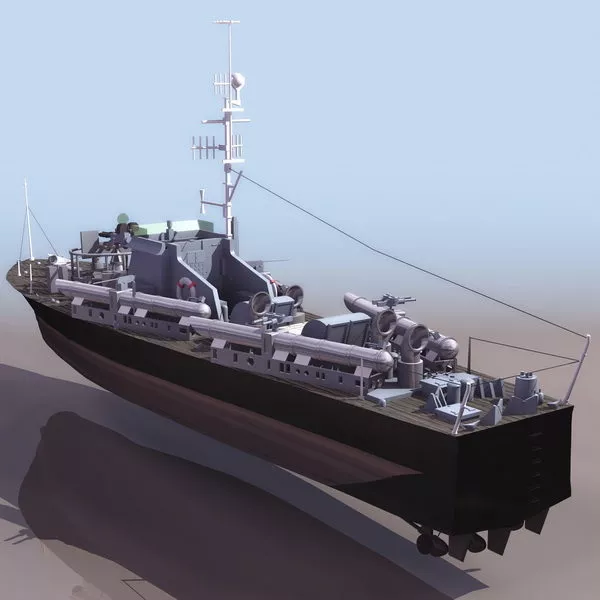 River Catamaran Boat 3d model
