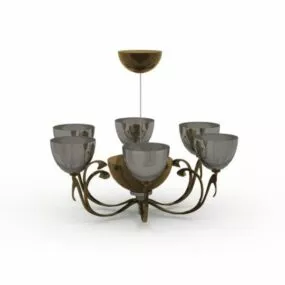 Bronze Bowl Antique Chandeliers 3d model