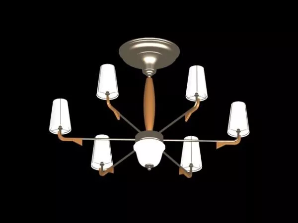Antique Bronze Pendant Chandelier 3d model Antique Bronze Pendant Chandelier 3d model
