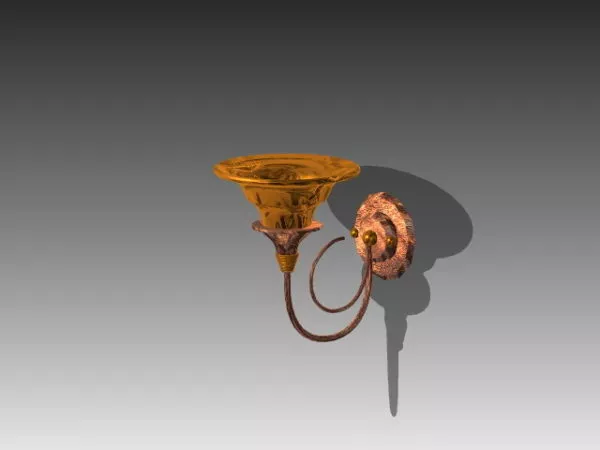House Bronze Wall Lamp 3d model House Bronze Wall Lamp 3d model