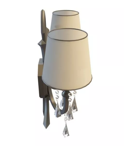Antique Brass Sconce Candlestick Shape 3d model